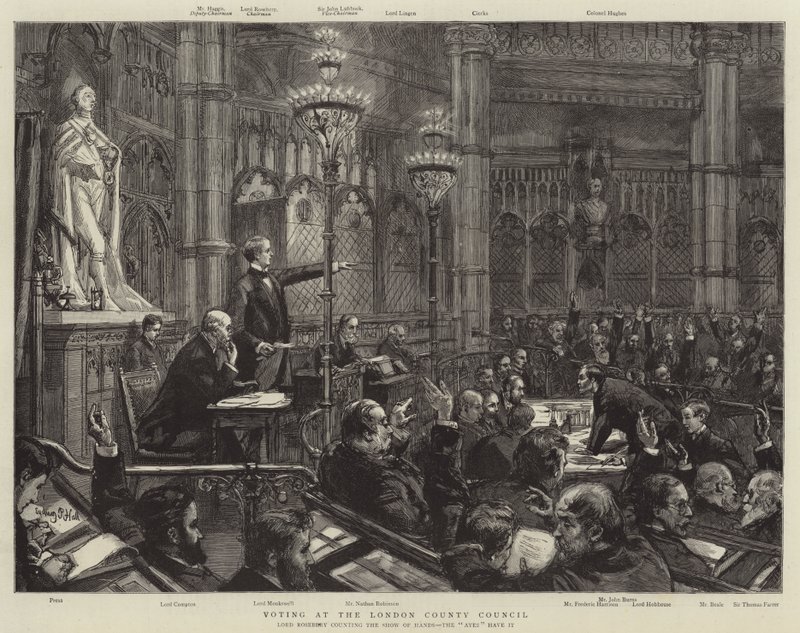 Voting at the London County Council by Sydney Prior Hall