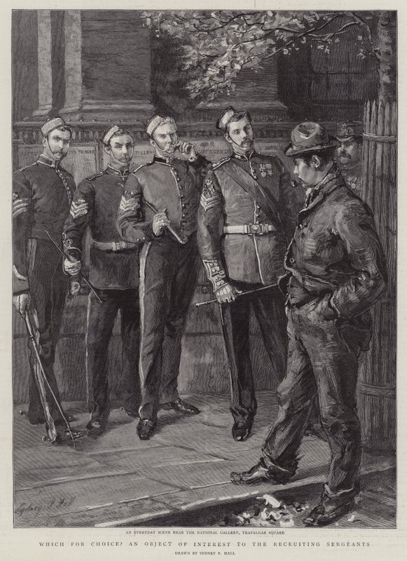 Which for Choice An Object of Interest to the Recruiting Sergeants by Sydney Prior Hall