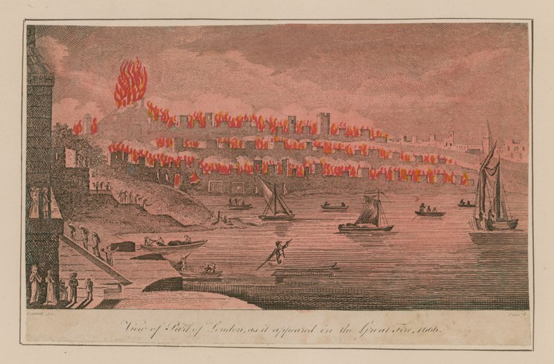 View of Part of London as it Appeared in the Great Fire, 1666 by T. Prattent
