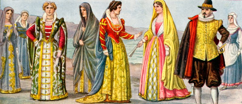 17th century Italian dress by Tancredi Scarpelli