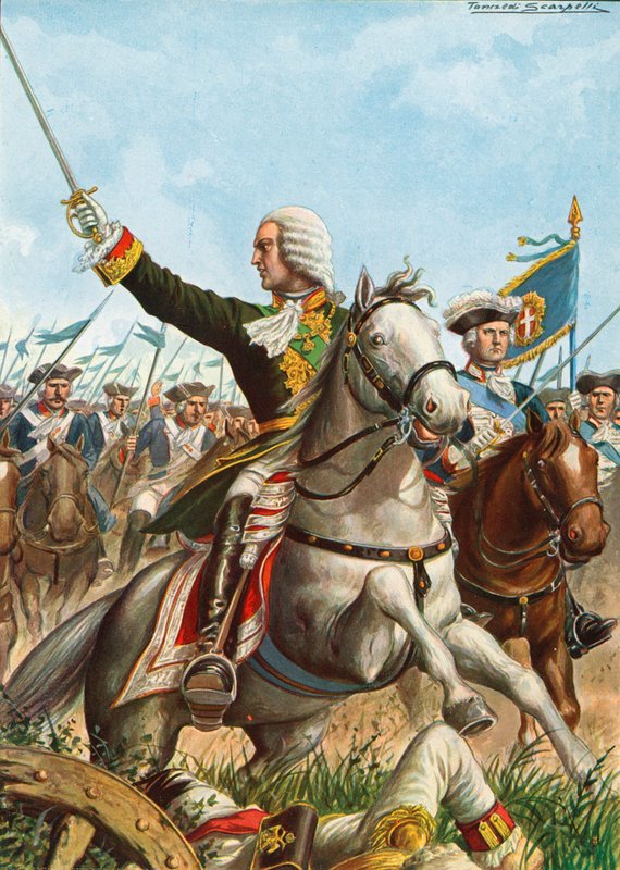 Charles Emmanuel III at the Battle of Guastalla by Tancredi Scarpelli