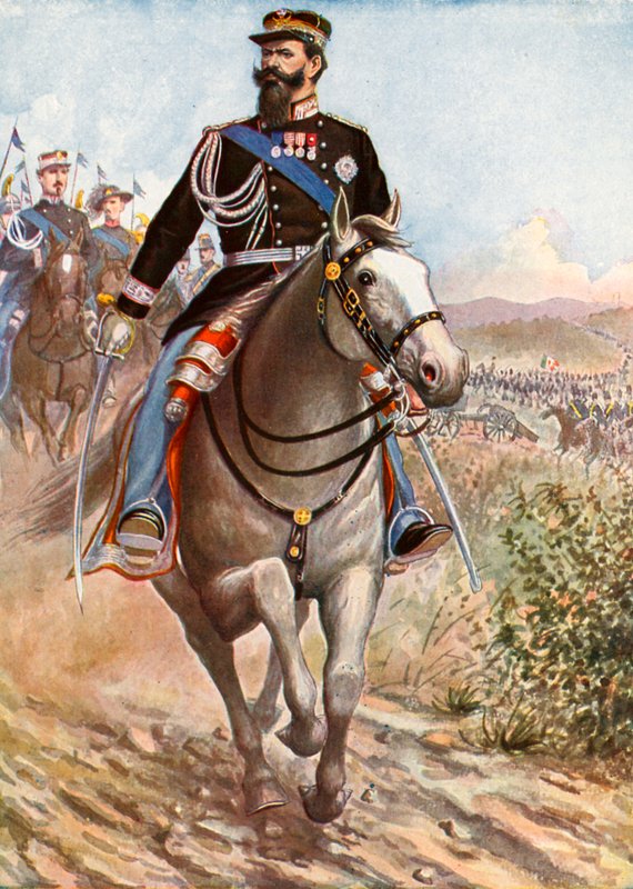 Victor Emmanuel reviews the troops for the Crimean War by Tancredi Scarpelli