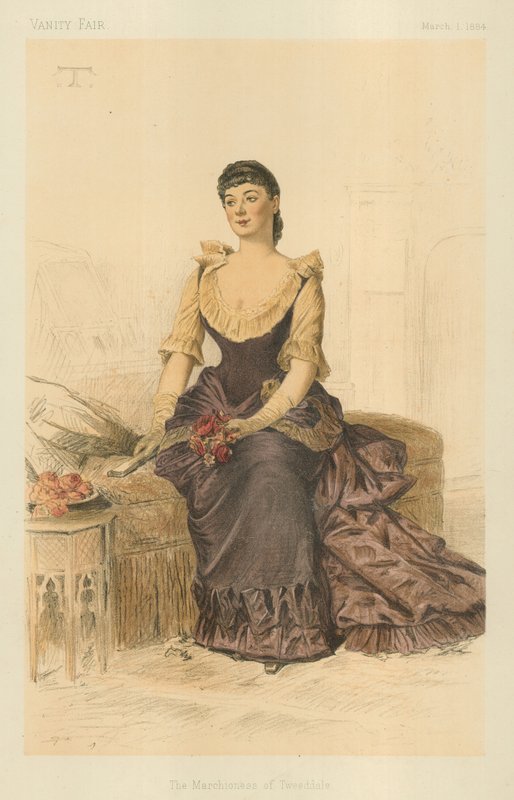 The Marchioness of Tweeddale, Vanity Fair cartoon by Theobald Chartran