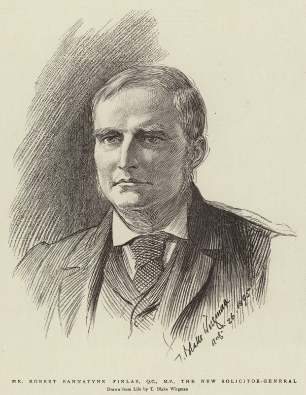 Mr Robert Bannatyne Finlay, QC, MP, the New Solicitor-General by Theodore Blake Wirgman