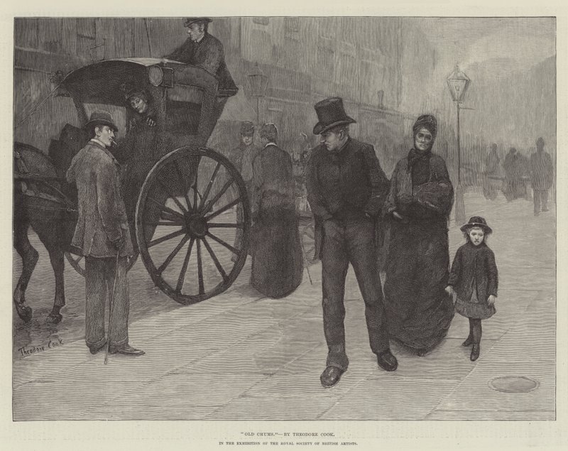 Old Chums, in the Exhibition of the Royal Society of British Artists by Theodore Flavel Cook