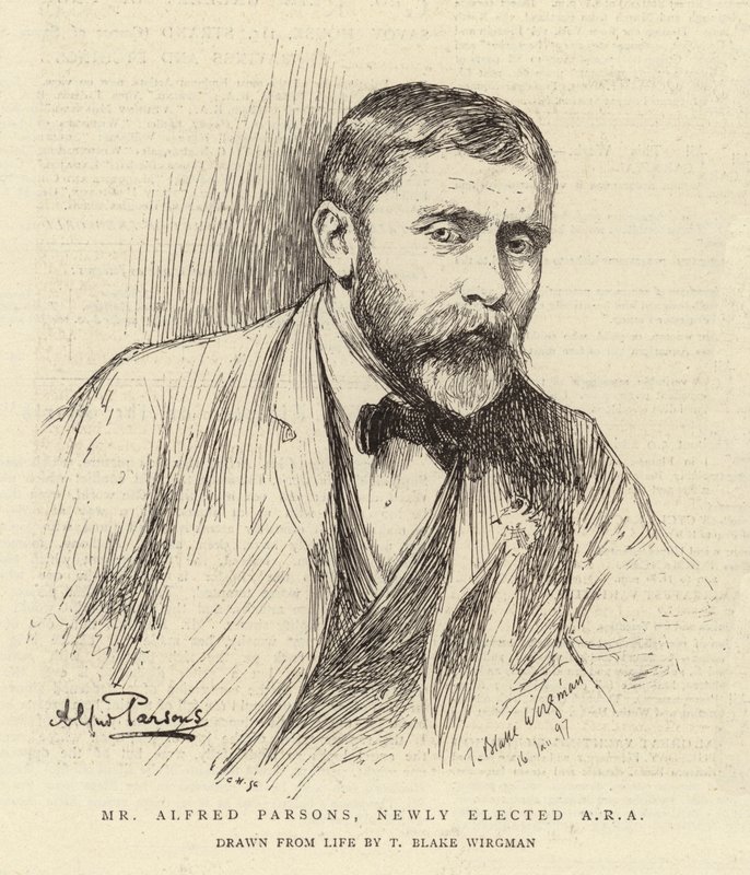 Mr Alfred Parsons, Newly Elected ARA by Theodore Blake Wirgman