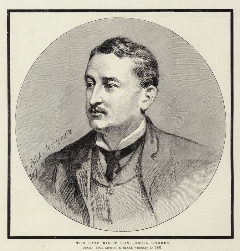 The Late Right Honourable Cecil Rhodes by Theodore Blake Wirgman