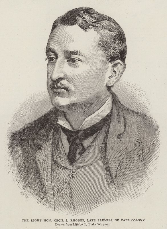 The Right Honourable Cecil J Rhodes, Late Premier of Cape Colony by Theodore Blake Wirgman