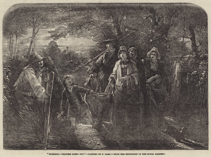 Morning, Reapers going out by Thomas Faed
