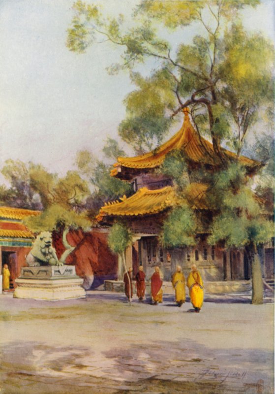 Pailau in the Lama Temple, Peking by Thomas Hodgson Liddell