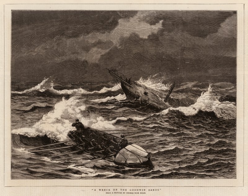 A Wreck on the Goodwin Sands by Thomas Rose Miles