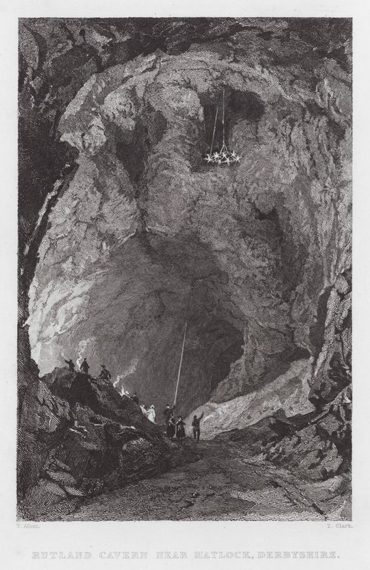 Rutland Cavern, near Matlock, Derbyshire by Thomas (after) Allom