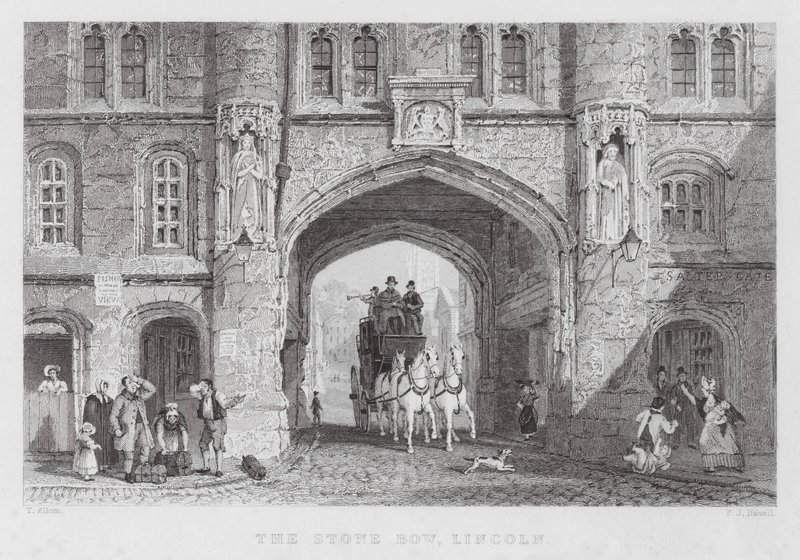 The Stone Bow, Lincoln by Thomas (after) Allom