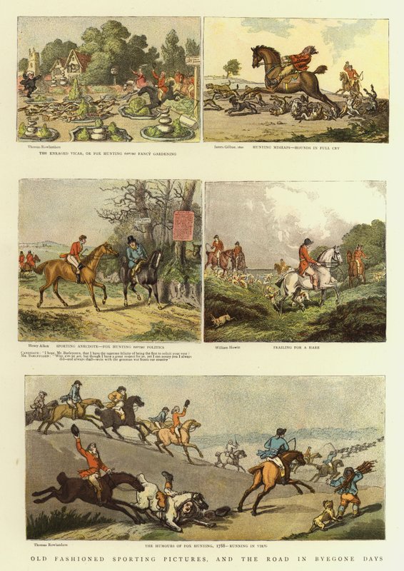 Old Fashioned Sporting Pictures, and the Road in Byegone Days by Thomas (after) Rowlandson