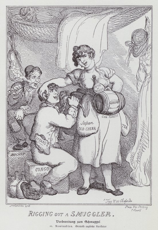 Rigging out a Smuggler by Thomas (after) Rowlandson
