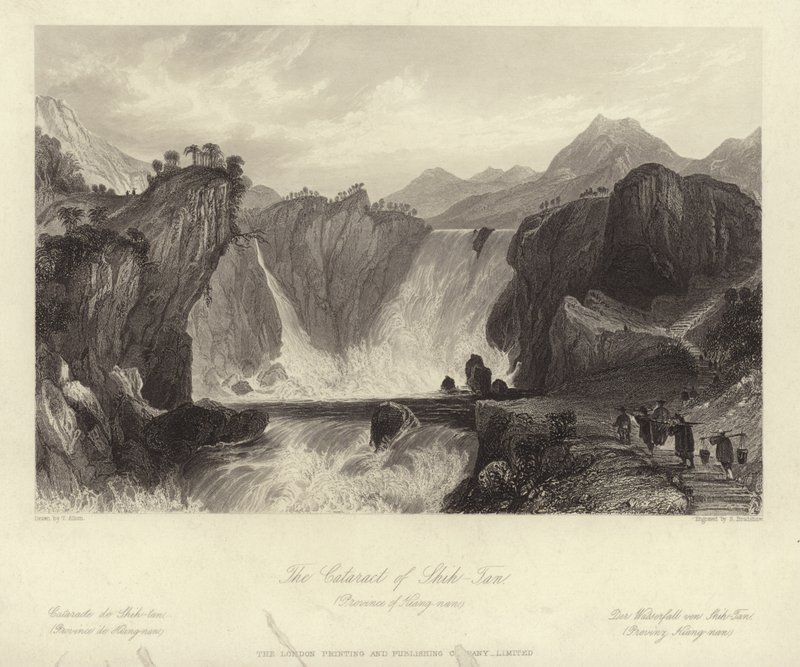 The Cataract of Shih Tan by Thomas Allom