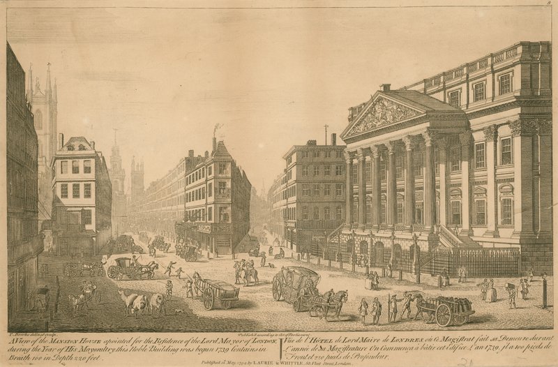 A View of the Mansion House, Appointed for the Residence of the Lord Mayor of London by Thomas Bowles