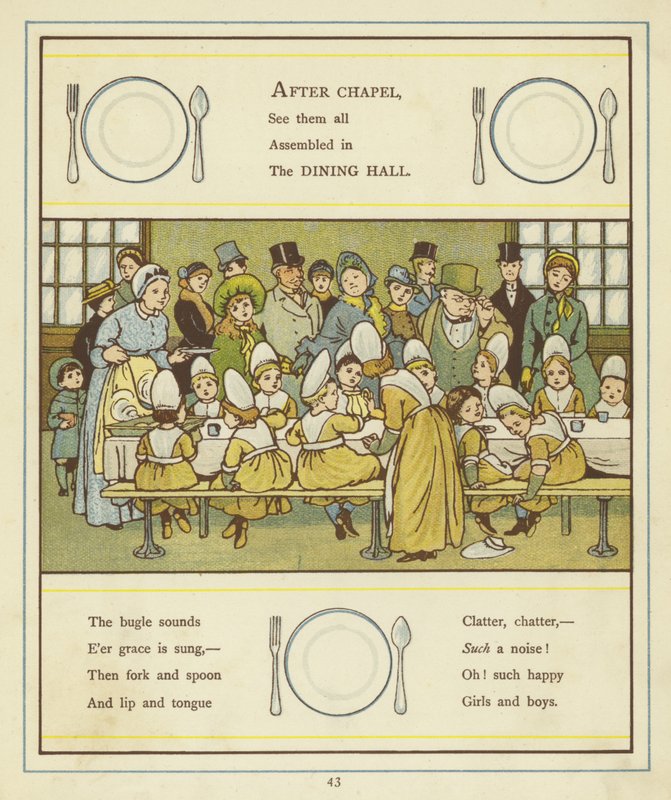 A Group of Children Seated Around a Dining Table by Thomas Crane
