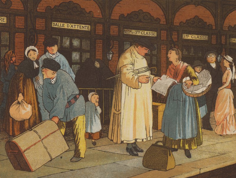 En route from Caen to Paris: a railway station by Thomas Crane