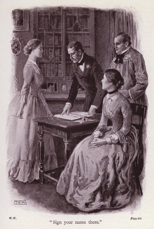 Illustration for The Woman In White by Wilkie Collins by Thomas Eyre Macklin