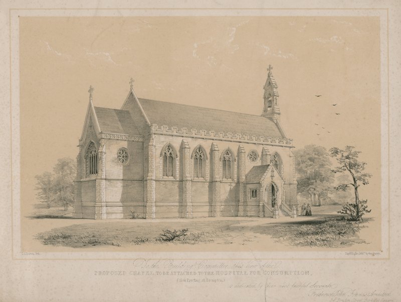 Proposed chapel to be attached to the Hospital for Consumption by Thomas Goldsworth Dutton