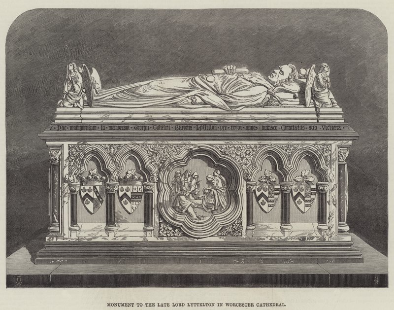 Monument to the late Lord Lyttelton in Worcester Cathedral by Thomas Harrington Wilson