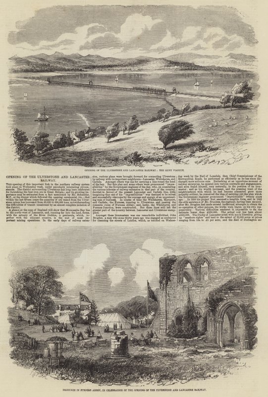 Opening of the Ulverstone and Lancaster Railway by Thomas Harrington Wilson