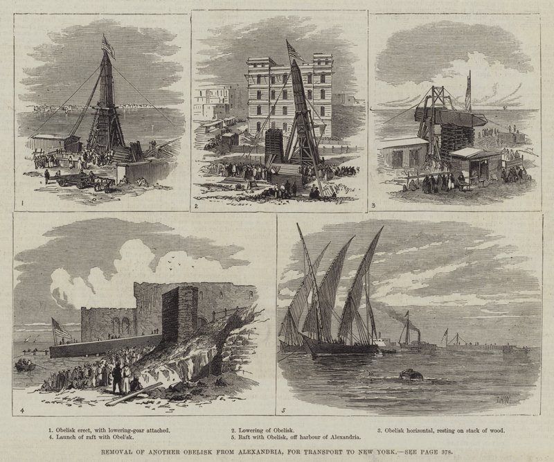 Removal of another Obelisk from Alexandria, for Transport to New York by Thomas Harrington Wilson