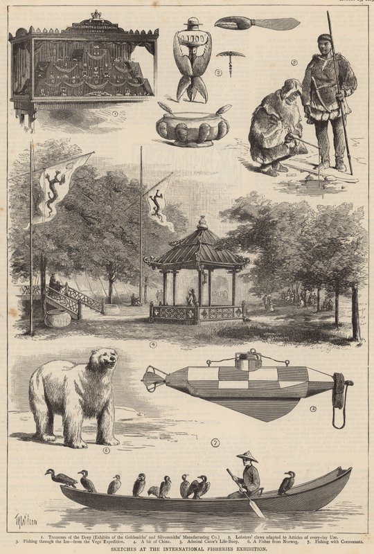 Sketches at the International Fisheries Exhibition by Thomas Harrington Wilson