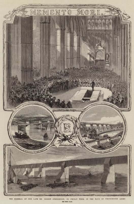 The Funeral of the Late Mr Robert Stephenson, in the Nave of Westminster Abbey by Thomas Harrington Wilson