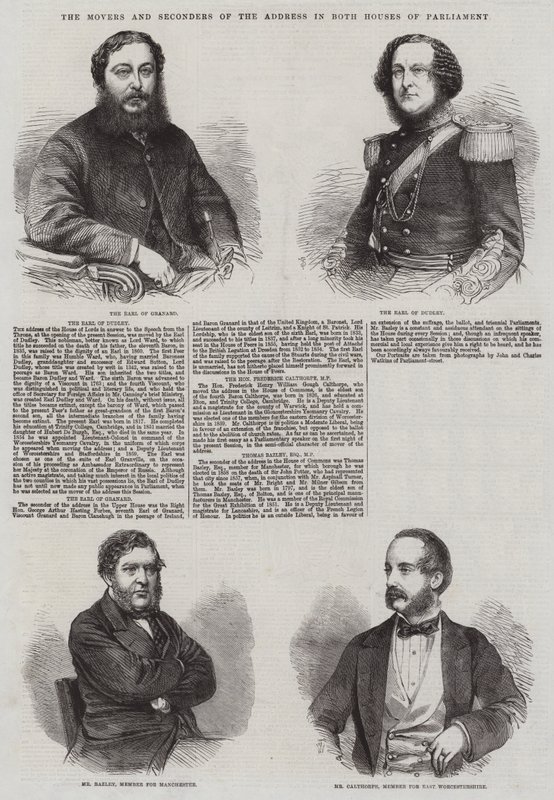 The Movers and Seconders of the Address in Both Houses of Parliament by Thomas Harrington Wilson