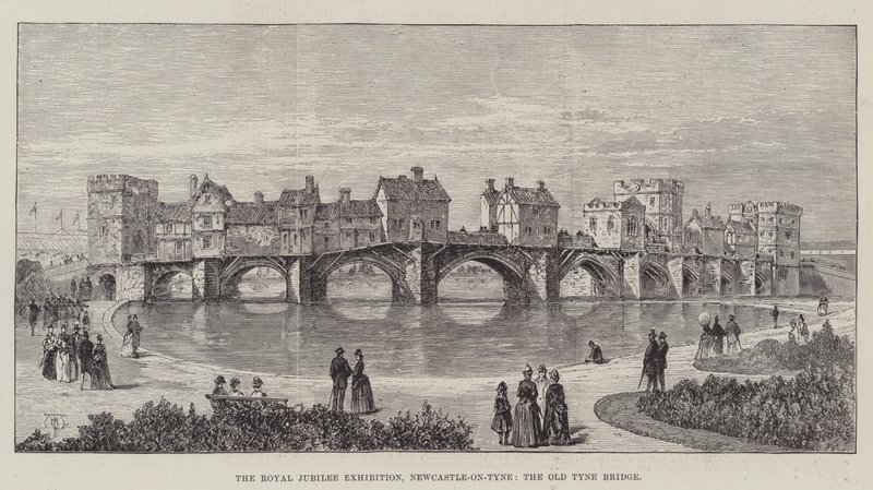 The Royal Jubilee Exhibition, Newcastle-on-Tyne, the Old Tyne Bridge by Thomas Harrington Wilson