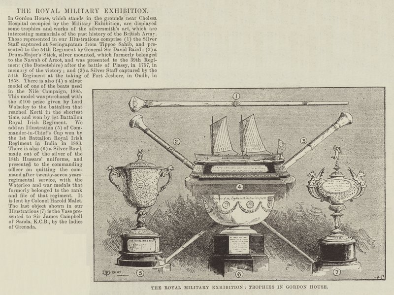 The Royal Military Exhibition, Trophies in Gordon House by Thomas Harrington Wilson