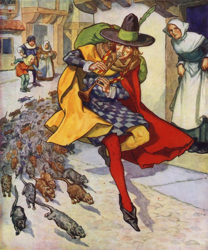 Illustration for The Pied Piper of Hamelin by Thomas Heath Robinson