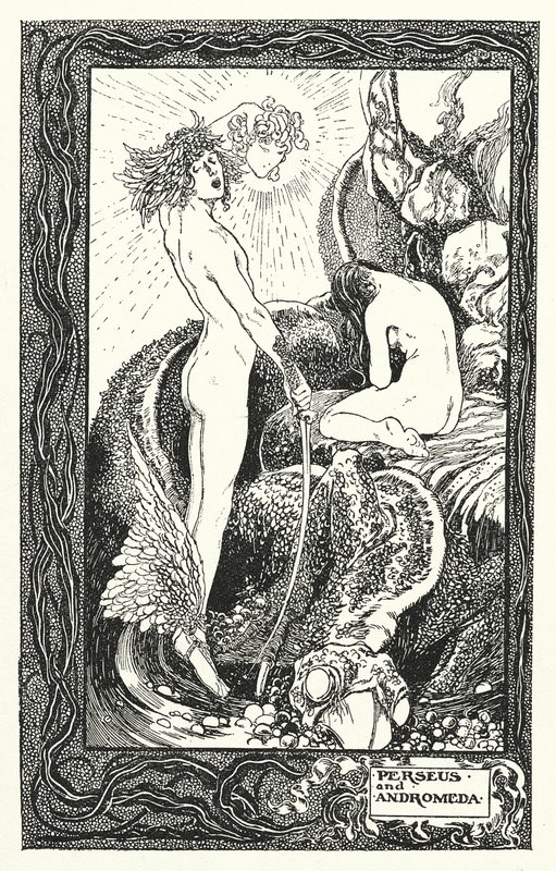Perseus and Andromeda by Thomas Heath Robinson