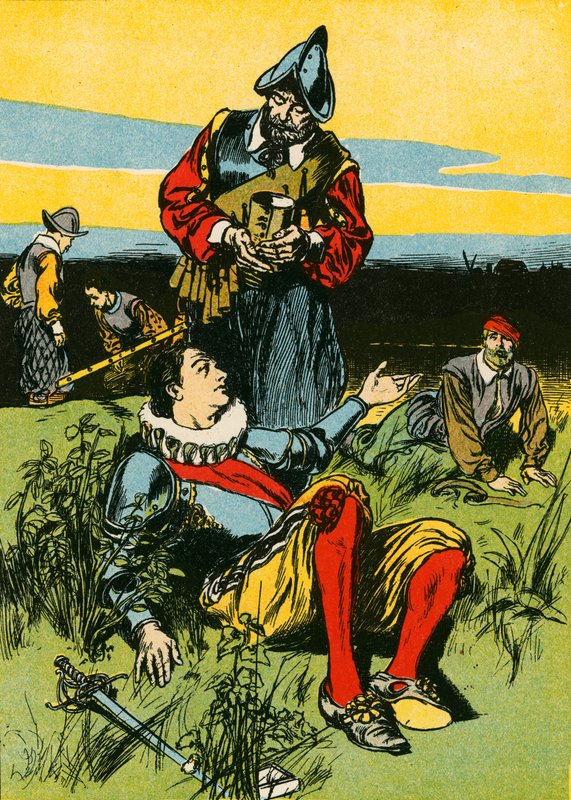 Sir Philip Sidney and the Dying Soldier by Thomas Heath Robinson