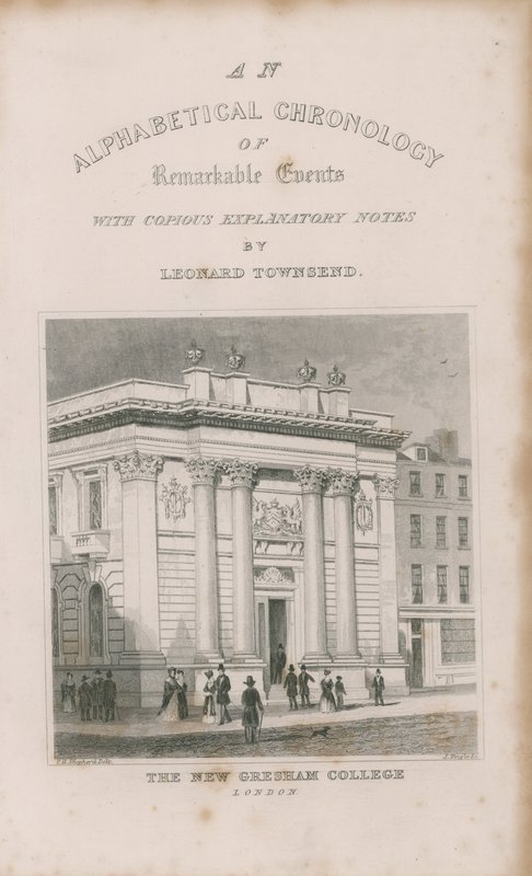 An Alphabetical Chronology of Remarkable Events by Thomas Hosmer Shepherd
