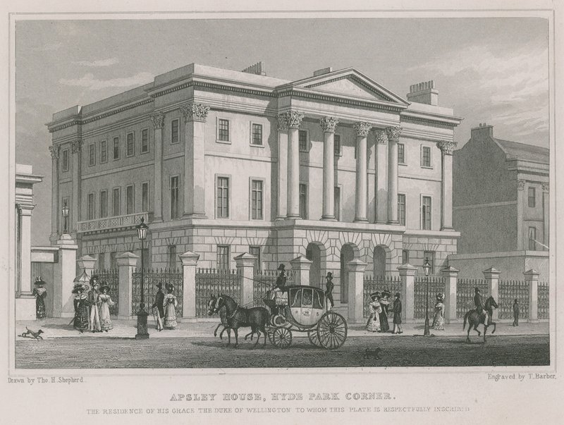 Apsley House, Hyde Park Corner, London, the residence of the Duke of Wellington by Thomas Hosmer Shepherd