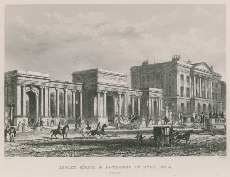 Apsley House and entrance to Hyde Park by Thomas Hosmer Shepherd
