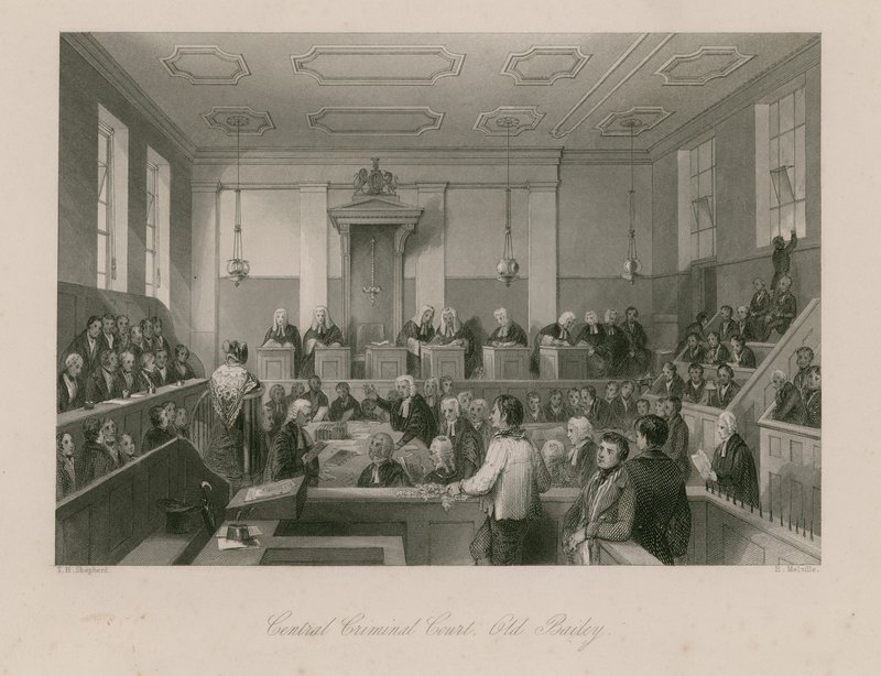 Central Criminal Court, Old Bailey by Thomas Hosmer Shepherd