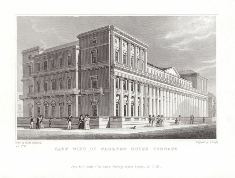East Wing of Carlton House Terrace by Thomas Hosmer Shepherd