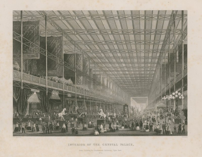 Interior of the Great Exhibition, 1851 by Thomas Hosmer Shepherd