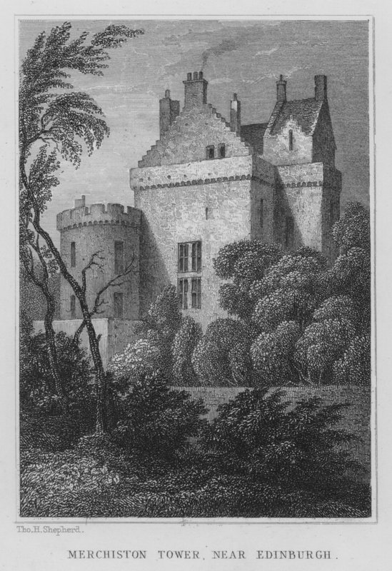 Merchiston Tower, near Edinburgh by Thomas Hosmer Shepherd