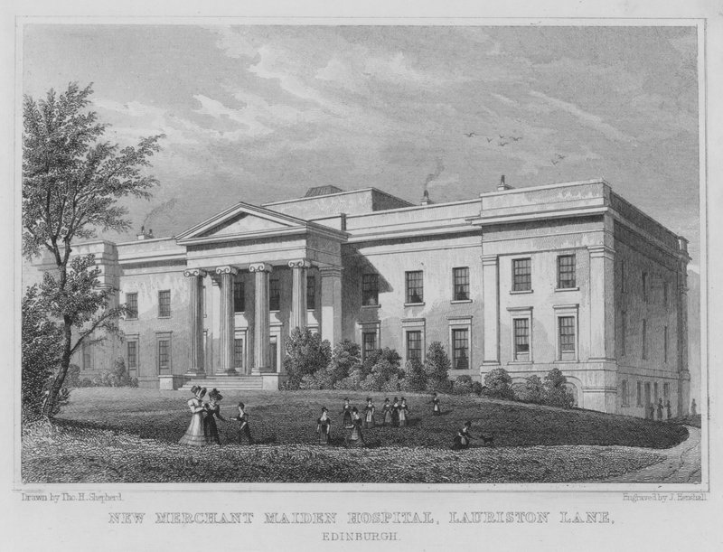 New Merchant Maiden Hospital, Lauriston Lane, Edinburgh by Thomas Hosmer Shepherd