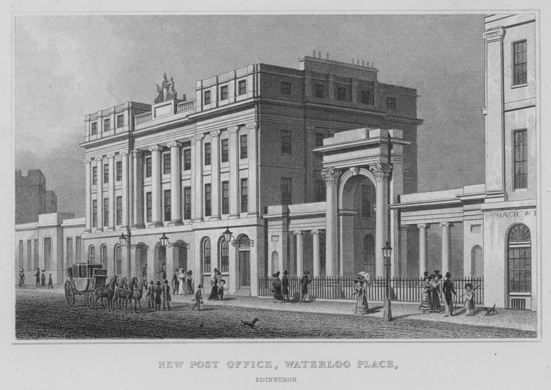 New Post Office, Waterloo Place, Edinburgh by Thomas Hosmer Shepherd