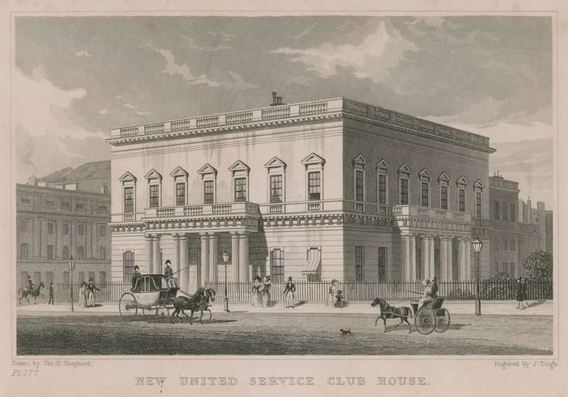 New United Service Club House, London by Thomas Hosmer Shepherd