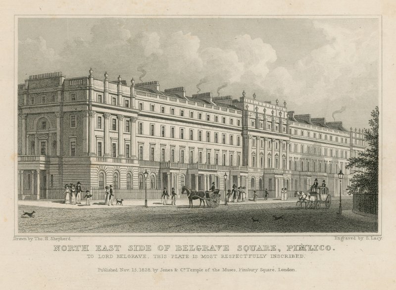 North East Side of Belgrave Square, Pimlico by Thomas Hosmer Shepherd