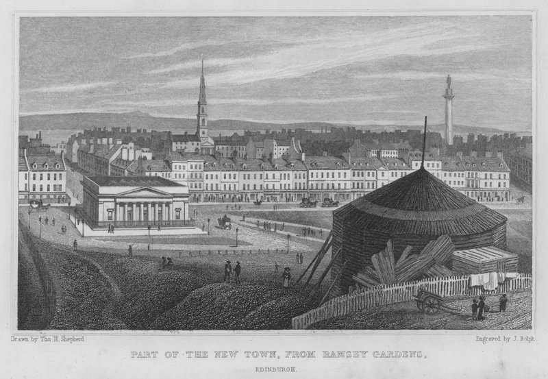 Part of the New Town, from Ramsey Gardens, Edinburgh by Thomas Hosmer Shepherd
