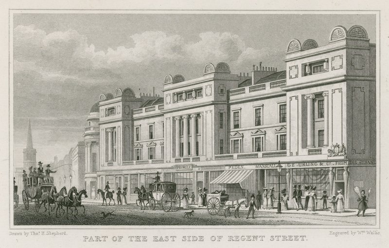 Part of the east side of Regent Street, London by Thomas Hosmer Shepherd
