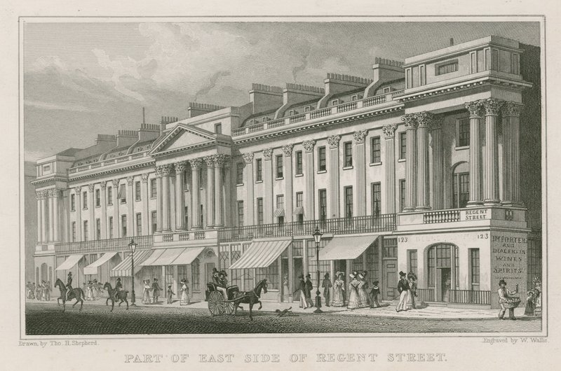 Part of the East Side of Regent Street, London by Thomas Hosmer Shepherd